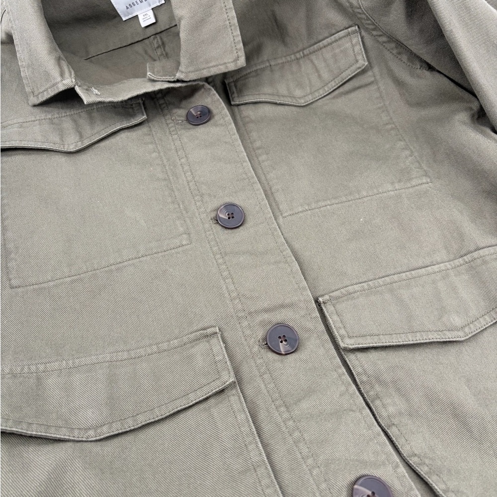 Free Assembly Women's Modern Utility Jacket Size XXL Cotton Olive Green‎ - Picture 6 of 8
